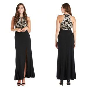 Morgan & Co. Scallop Lace Bodice Gown